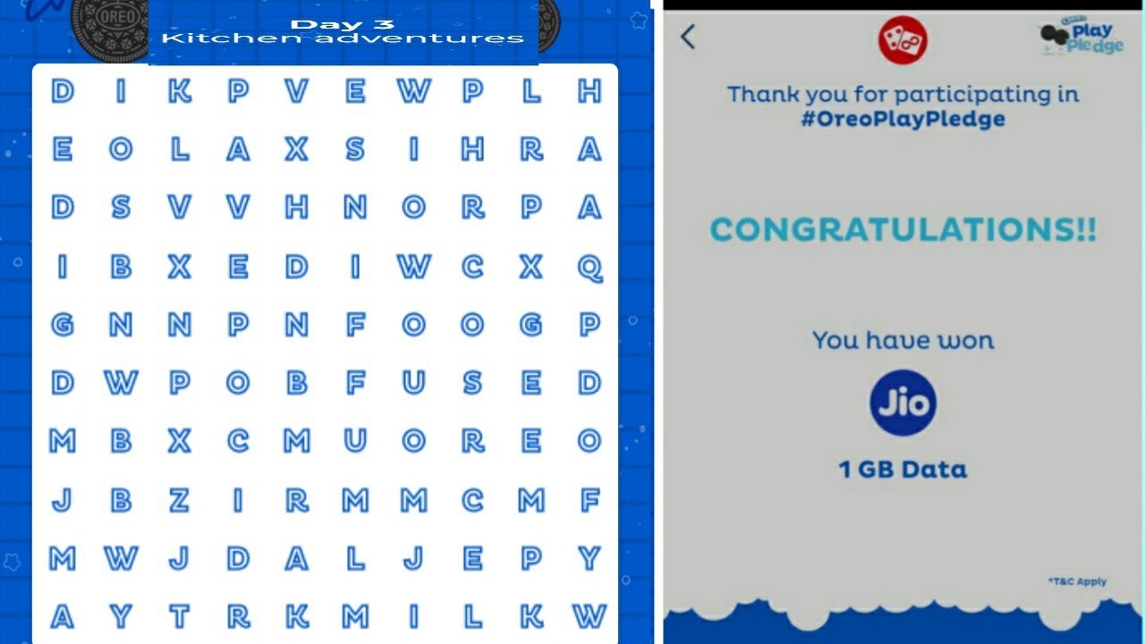 My Jio Oreo Quiz Answer Day 3 ||  07 March 2021 || Win Free Data Daily ||
