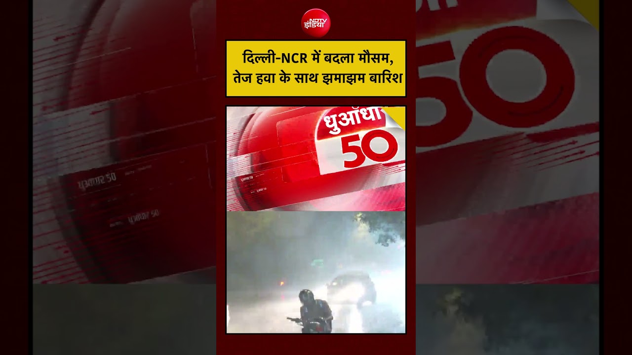 Delhi NCR Rain: दिल्ली-NCR में बदला मौसम, तेज हवा के साथ झमाझम बारिश | #shorts #ytshorts
