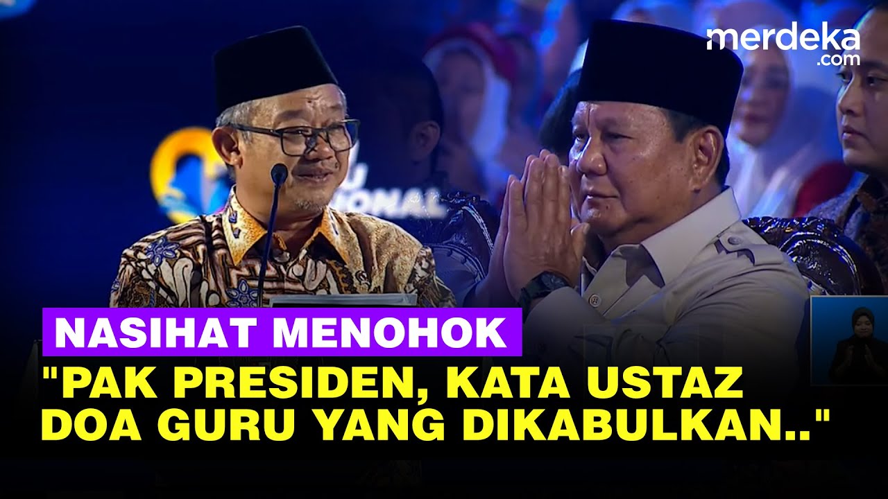 Pecah Momen Prabowo Diingatkan Nasihat Ustaz Soal Doa Guru yang Dikabulkan Allah
