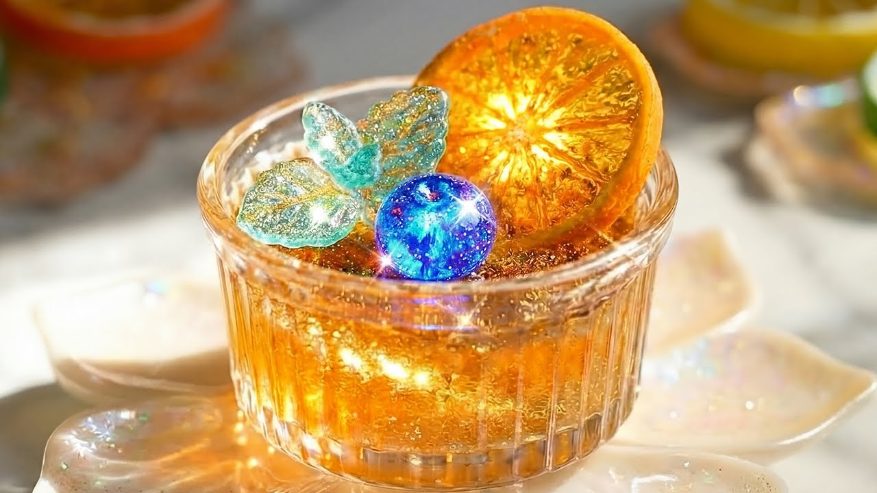 甘いオレンジブリュレを作りました🍊 全てガラスでできています😂 | Glass AI ASMR