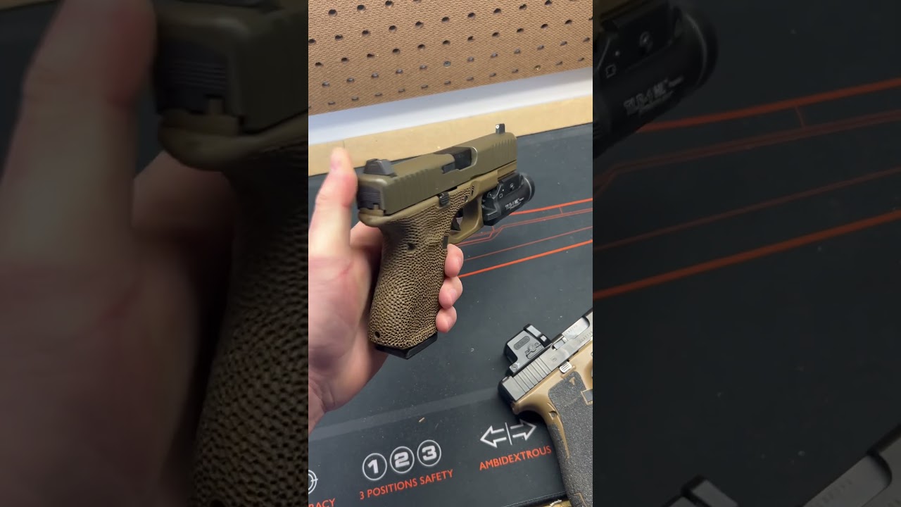 How yall like the stippling? Follow @Beyond_Tactical for more. #tactical #glock19gen5 #stipple
