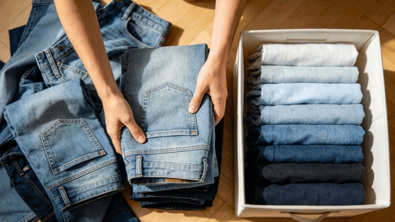 This is how to store jeans ...