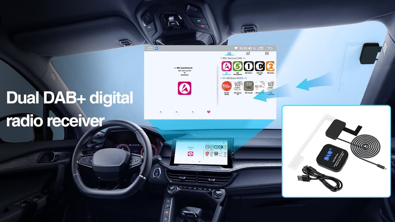 Dual DAB+ Modul DAB Box Digital Signal Receiver Antenna USB Interface For Android Car Radio Stereo