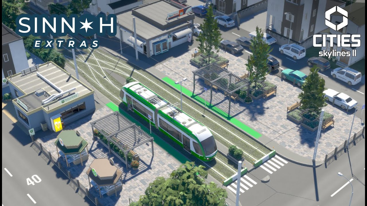 Sinnoh Extras | Cities Skylines 2: Детализация и улучшение трамвайной линии в Джубилайф-Сити! 🚋🌿