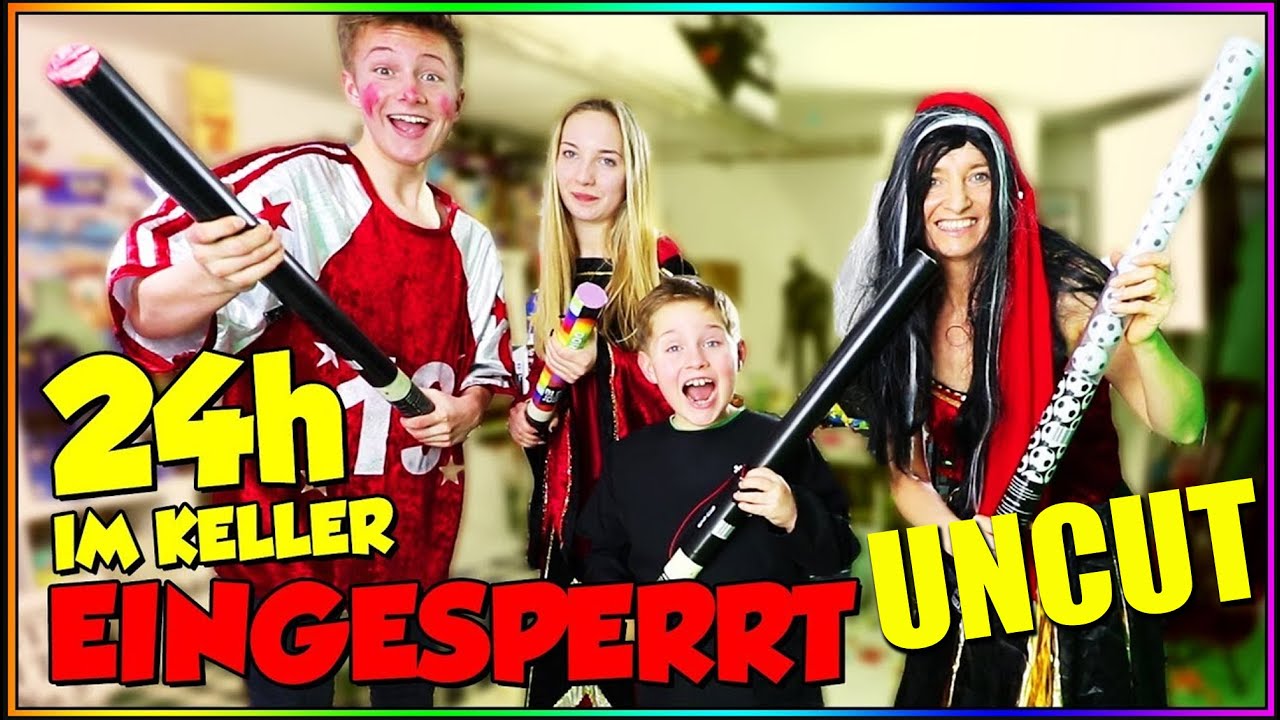 24 Stunden IM KELLER 🤠🤡👹🤖👸 Karneval Edition - UNCUT TipTapTube  😎 AddiHabibi Vlog