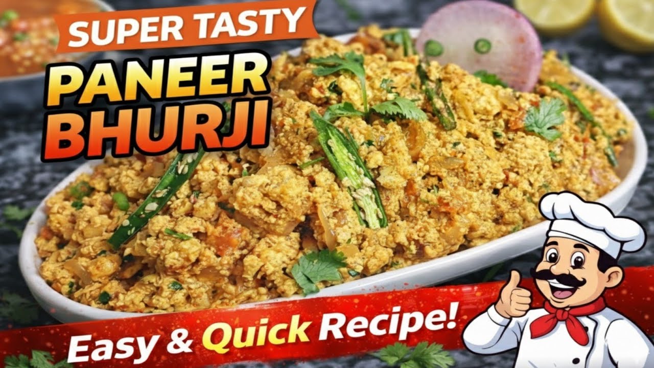 Paneer Bhurji rec.10 min मे restaurant जैसा स्वाद घर पर ही सुपरflavour वाली पनीर भूर्जी@rcfoodkendra