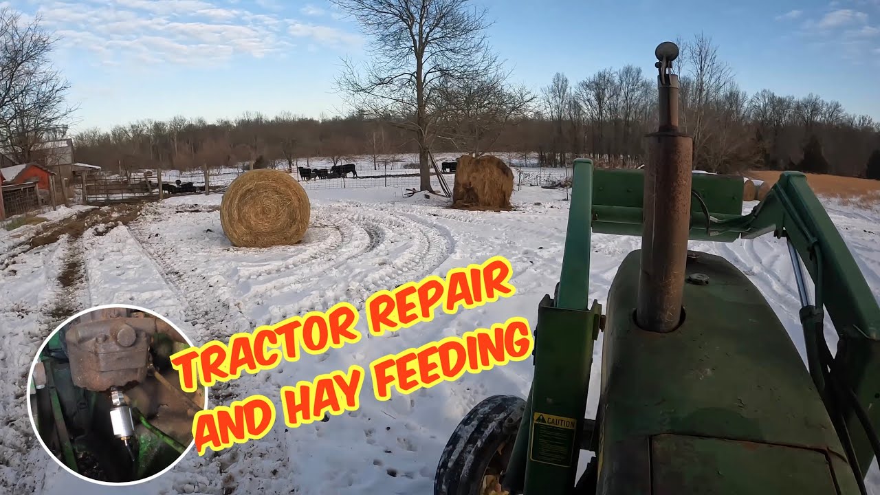 Tractor Repair and Feeding Hay JOHN DEERE 2020 HU
