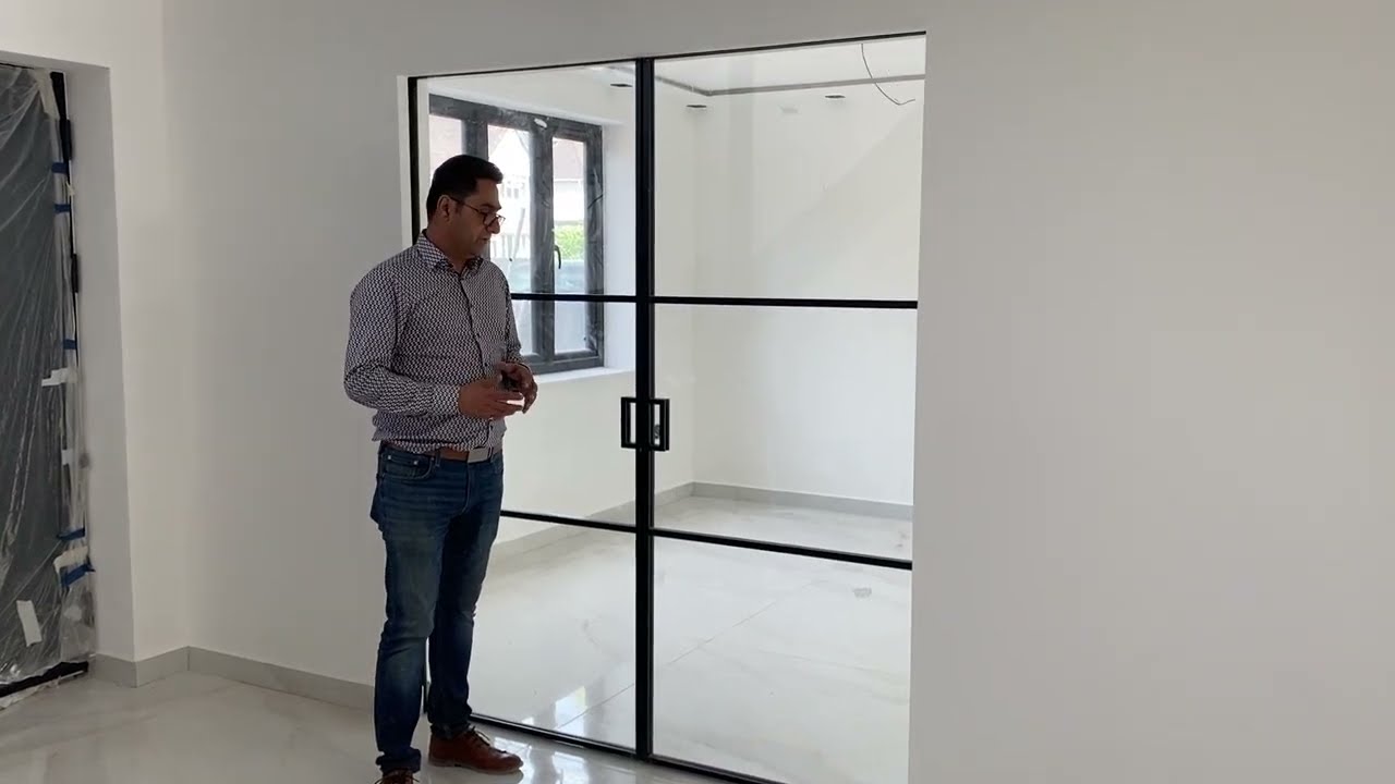 Urban Glaze Crittal Style Aluminium Internal Glazed Sliding Doors