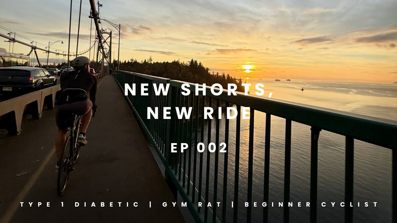 New shorts new ride! (Lions Gate Bridge sunset)