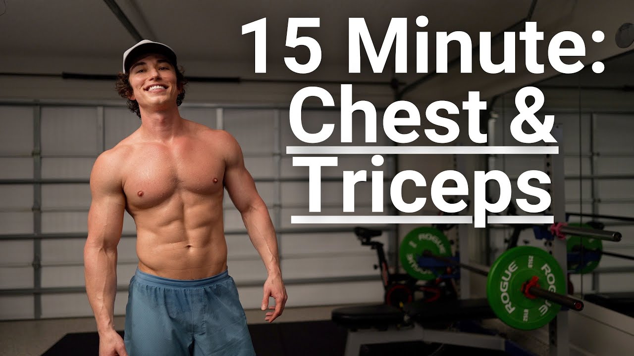 15 MINUTE CHEST & TRICEP WORKOUT (DUMBBELLS) with Dr. Tyler