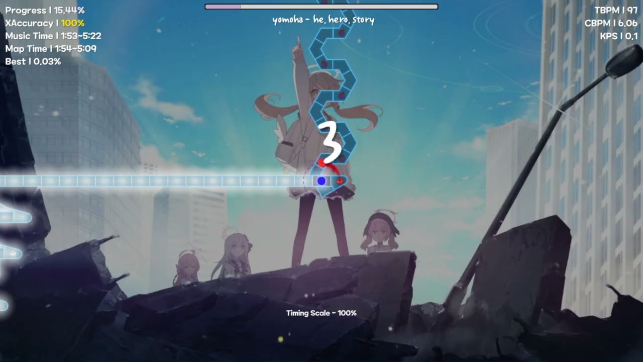 [ADOFAI Custom #148] he, hero, story / yomoha