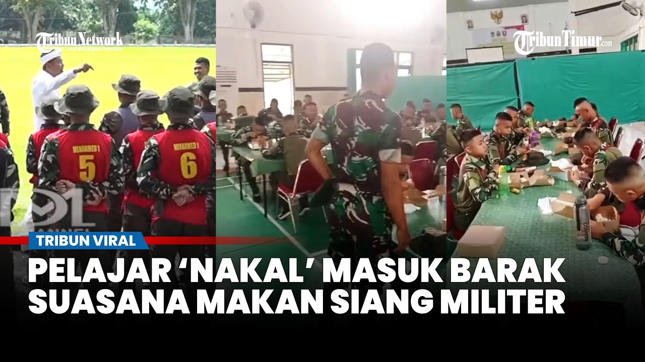 Viral! Siswa 'Nakal' Makan di Barak Tentara, Program Militer Gubernur Dedi Dimulai