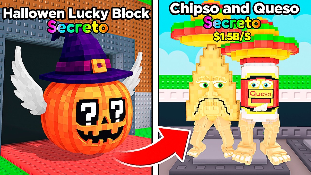 🎃 LUCKY BLOCKS! ADM ATIVOU10X SORTE E PEGUEI TUDO! (ROUBE UM BRAINROT)