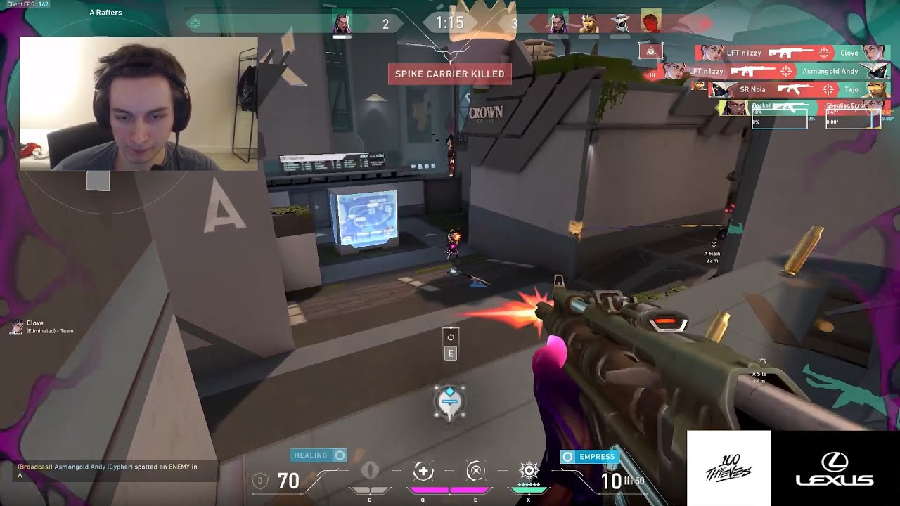 SPLIT MAP! 100T ASUNA REYNA VALORANT GAMEPLAY [ FULL MATCH VOD ]