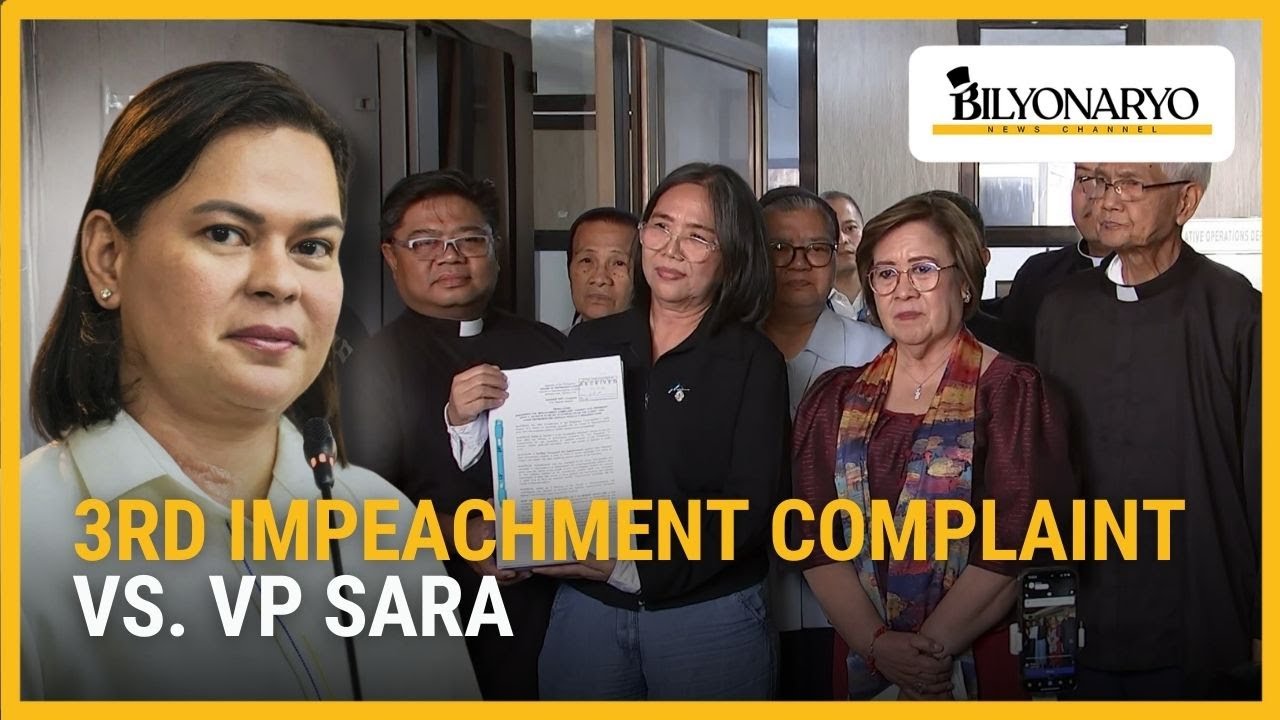 Religious groups, priests, at lawyers naghain ng 3rd impeachment complaint laban kay VP Sara Duterte