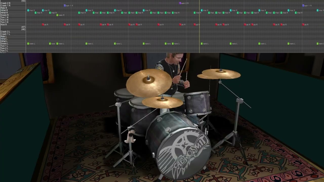 GH Aerosmith - No Surprize (Drummer Animation Programming)