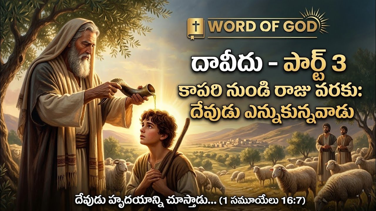 👑 దేవుడు ఎన్నుకున్న రాజు | దావీదు కథ – Part 3Word of God