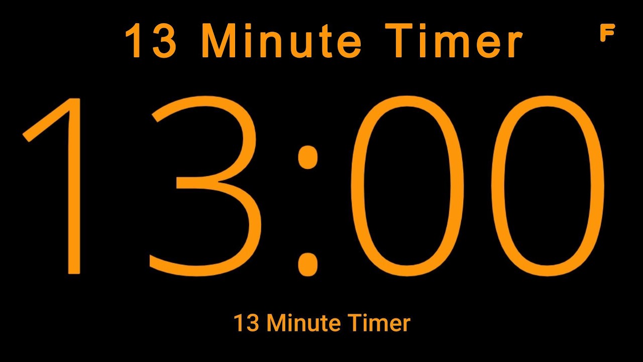 13 Minute Timer Dark Screen 