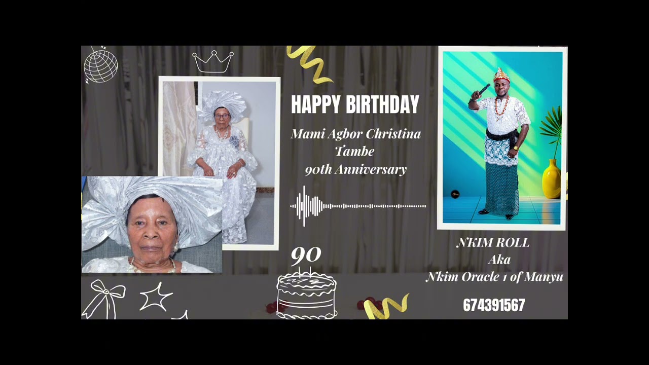 Mami Agbor Christina Tambe celebrating her 90th birthday Anniversary 🎉🎂