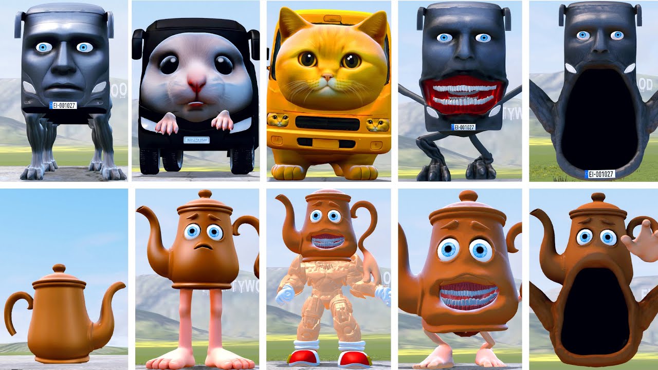 EVOLUTION OF ALL RENG RENG BUS VS TATATA SAHUR ITALIAN AI BRAINROT MEMES in Garry's Mod