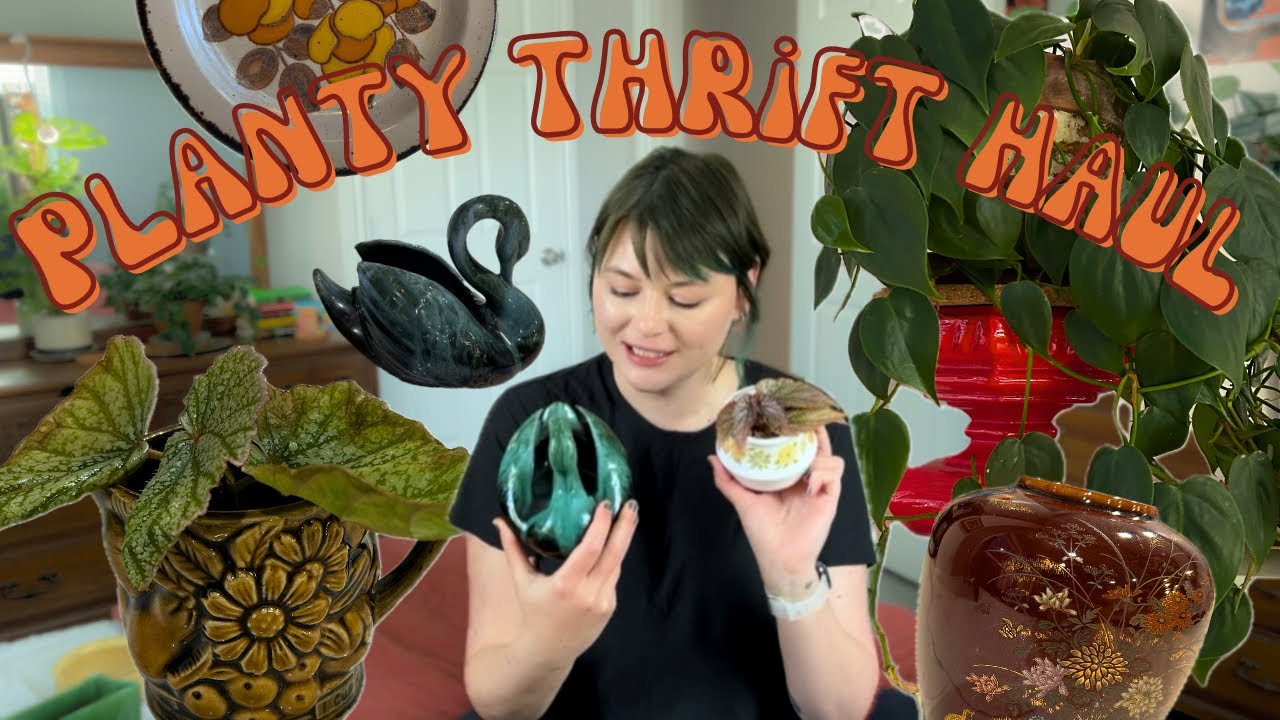 Thrift Haul for Plant Lovers 🛒🪴 Weird (but cute) Secondhand Decor for My Plants