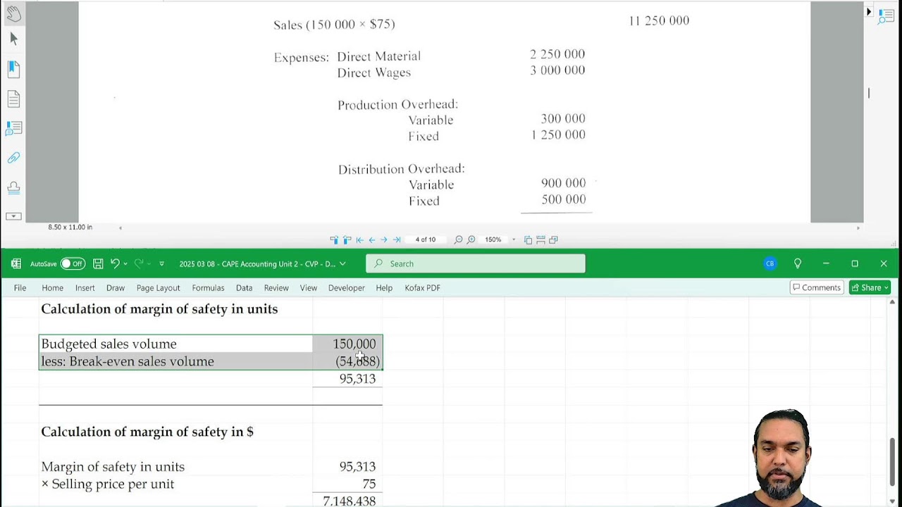 2025 03 08 - CAPE Accounting Unit 2 - CVP | Break-even analysis - Day 1