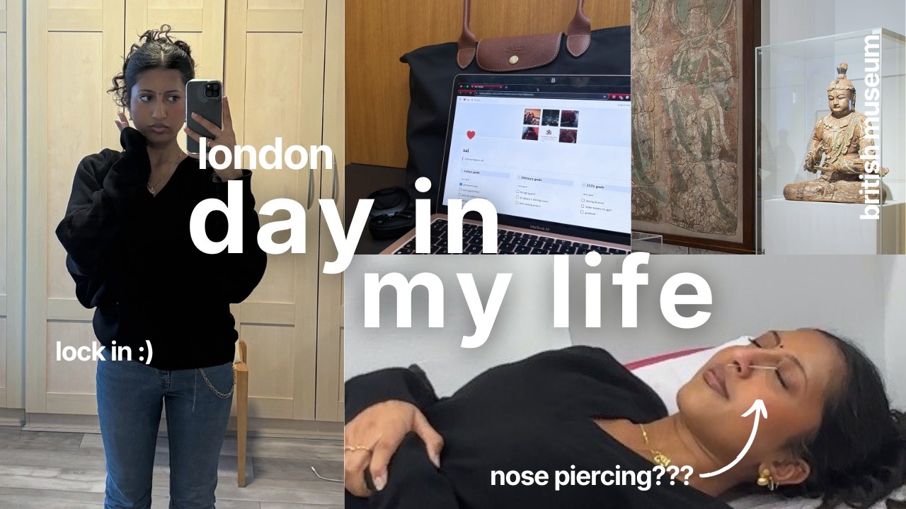 productive london day in my life 🕯️📓 study session • museum morning • a secret endeavour