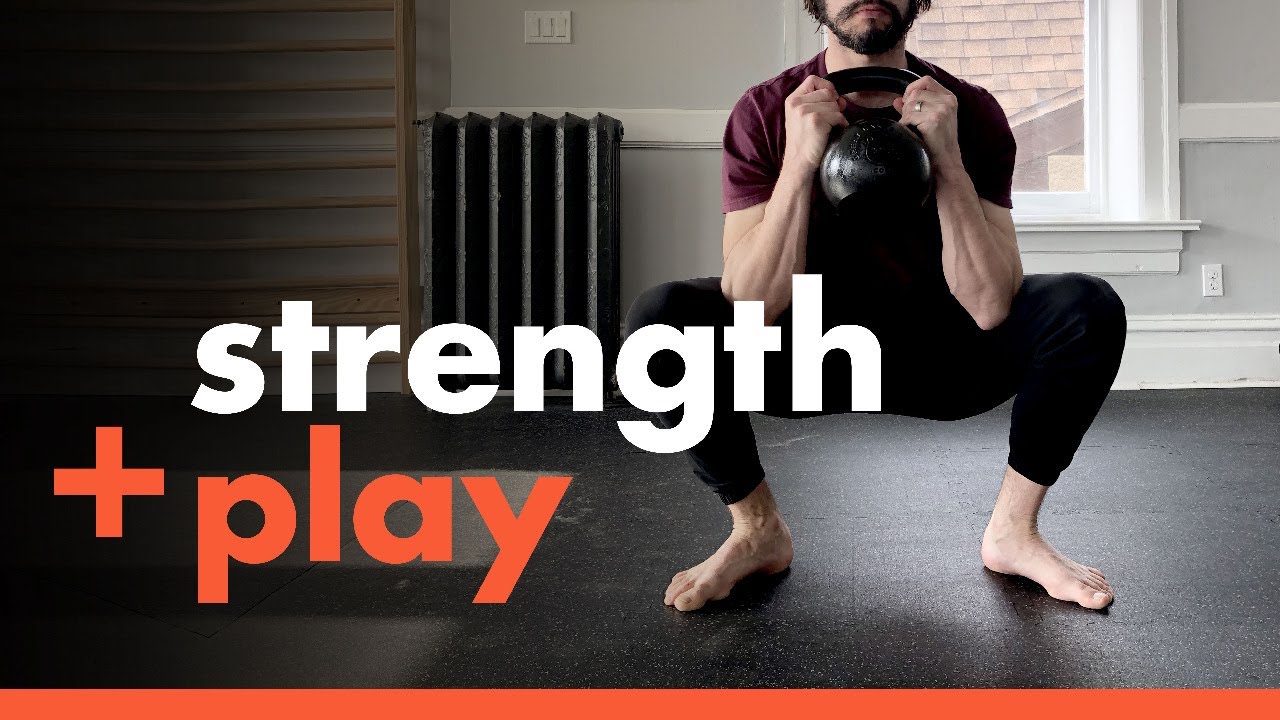 Strength + Swing. 45 minutes. Follow along conditioning exercises. Full body kettlebell workout