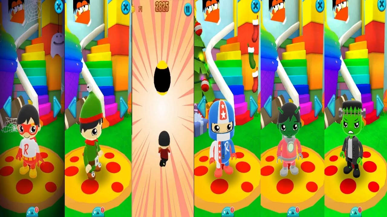 TAG WITH RYAN NEW VS OLD UPDATE UNLOCK NEW COSTUMES WITH EGG SURPRISE FUNNY GAMEPLAY