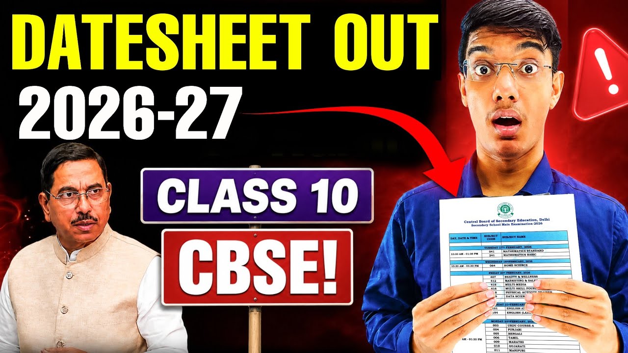 CLASS 10 - DATESHEET OUT 2027 🔥 CBSE BOARD EXAM 100% REAL