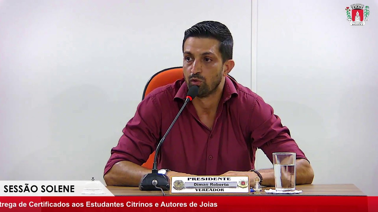 SESS&Atilde;O SOLENE  PARA  ENTREGA DE CERTIFICADOS -  C&Acirc;MARA MUNICIPAL DE URUC&Acirc;NIA - 12/12/2025