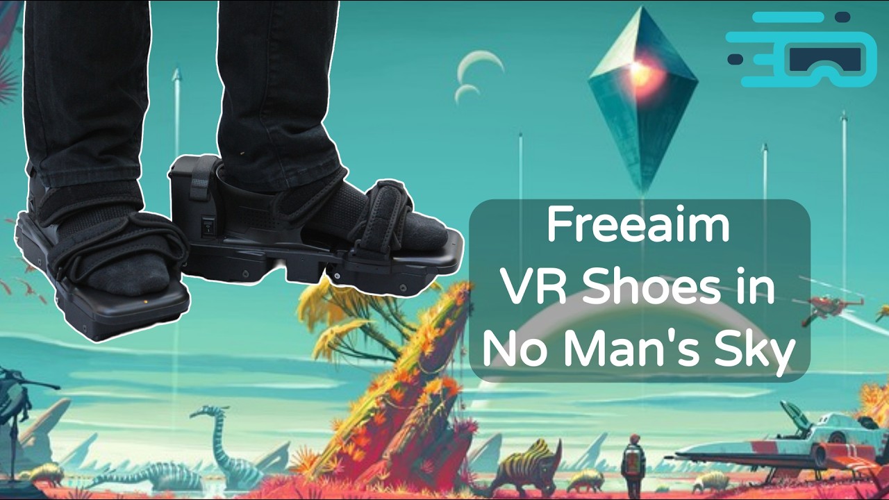 Little treadmills on your feet! Freeaim VR Shoes in No Man's Sky!