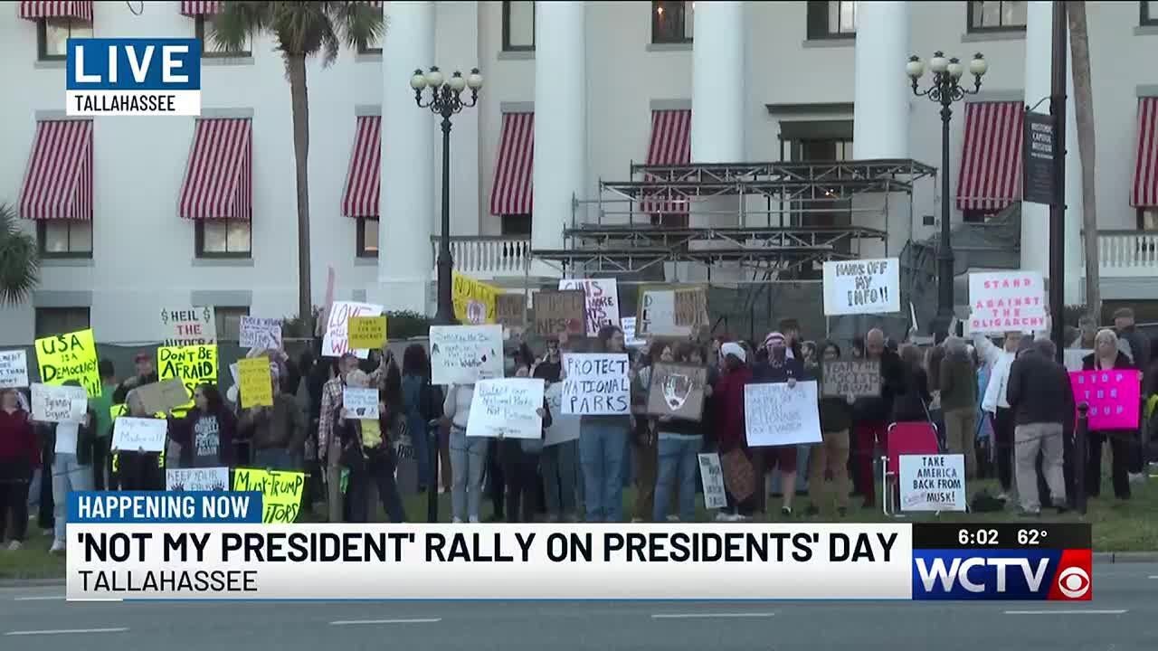 Protesters denounce Trump, Musk in &lsquo;No Kings on President&rsquo;s Day&rsquo; demonstration Monday at Capitol