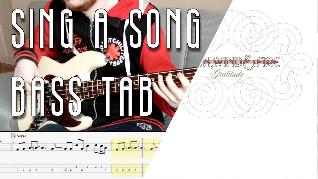 Earth, Wind & Fire - Sing a Song // Bass Cover // Play Along Tabs and Notation