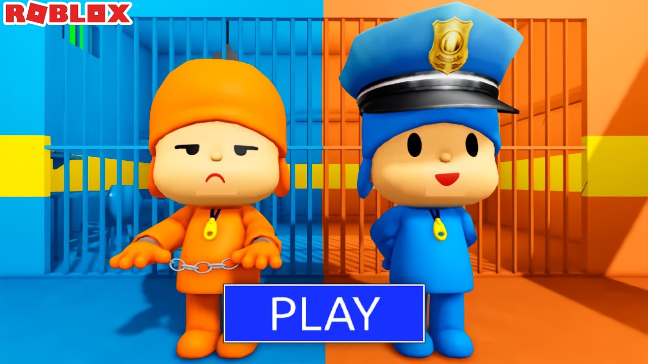 POCOYO PRISONER VS POLICE PRISON RUN! Obby ROBLOX