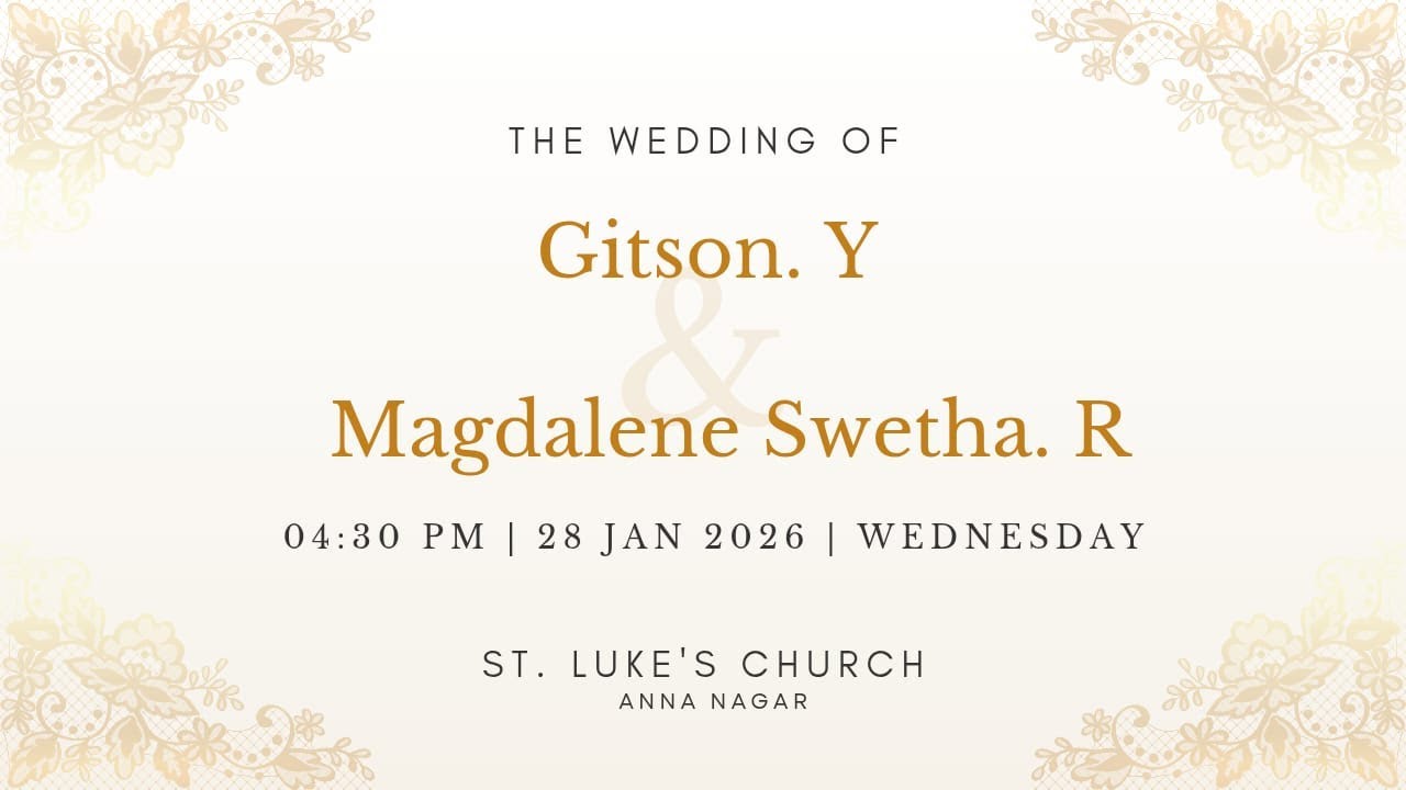 Wedding of Gitson and Magdalene Swetha