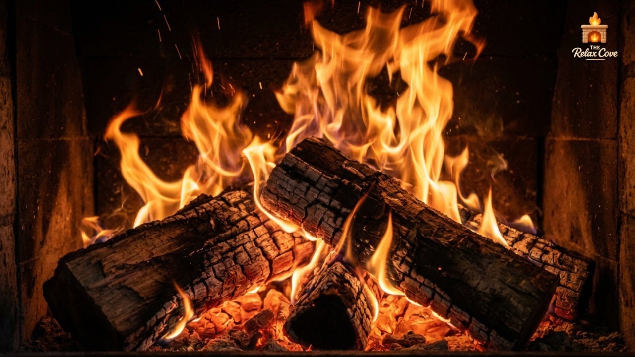 Real Fire Ambiance 🔥 10 Hours Pure Sleep & Peace