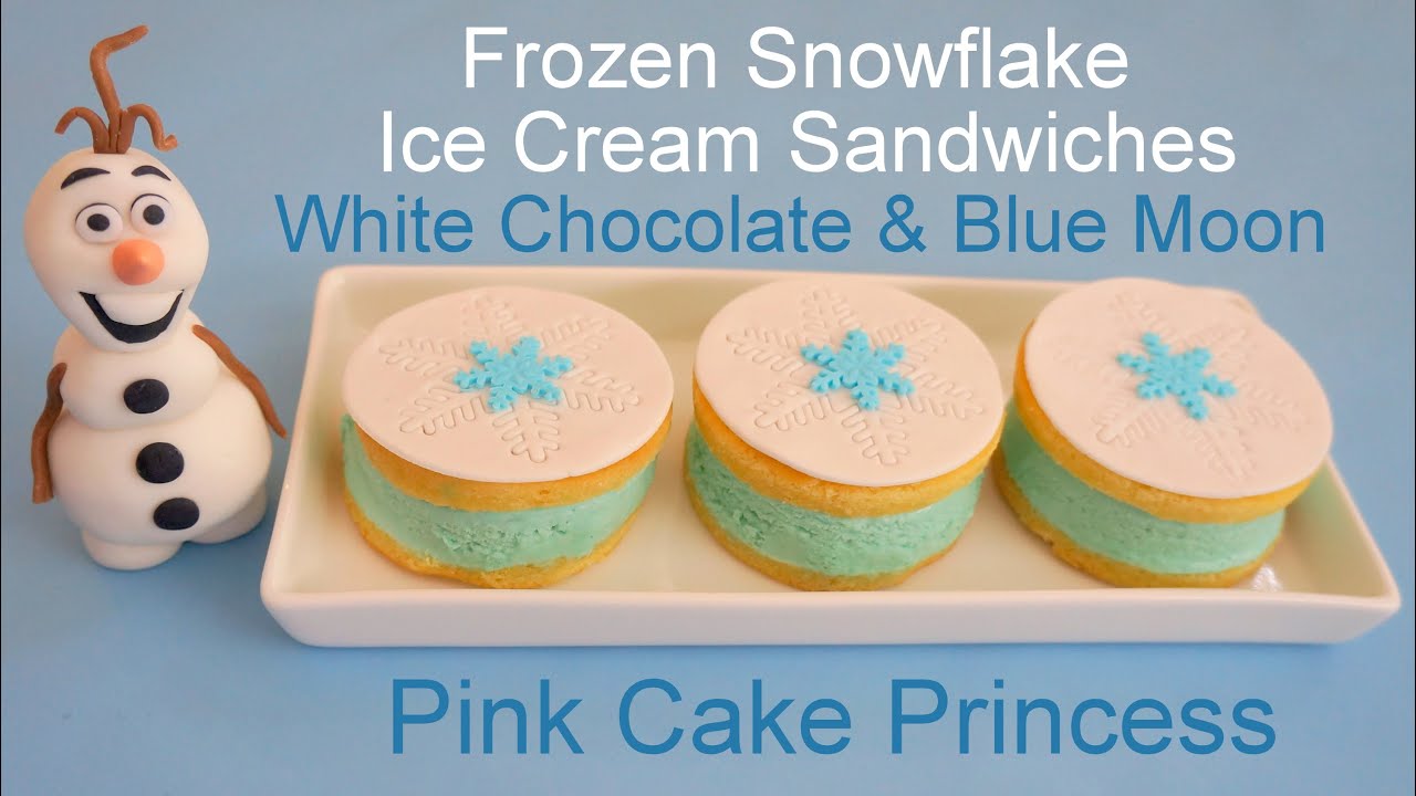 Frozen Ice Cream Sandwiches! White Chocolate & Blue Moon Ice Cream Recipe by Pink Cake Princess