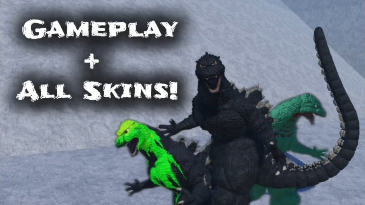 Heisei Godzilla Gameplay! + All Skins! - ROBLOX Project : Remake