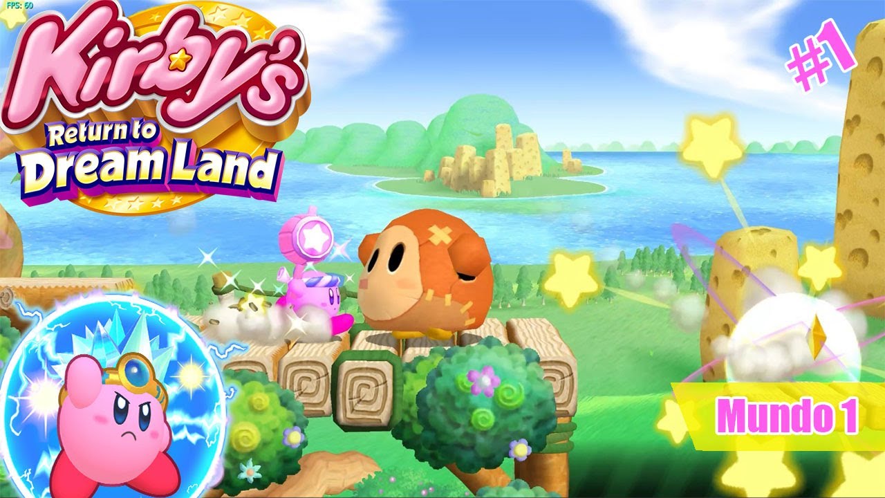 Guía Kirby´s Return to Dreamland Wii/Switch | Mundo 1 (Campiña Caramelo)