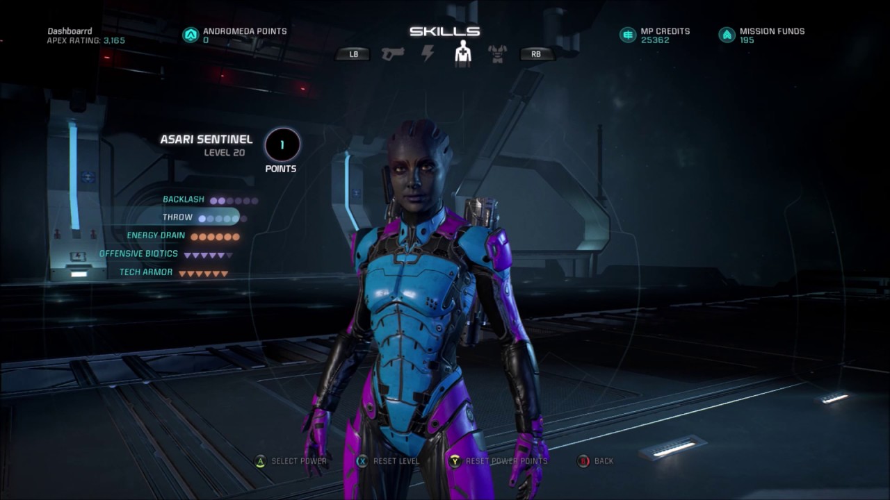 Mass Effect Andromeda: Asari Sentinel lvl 20 Build