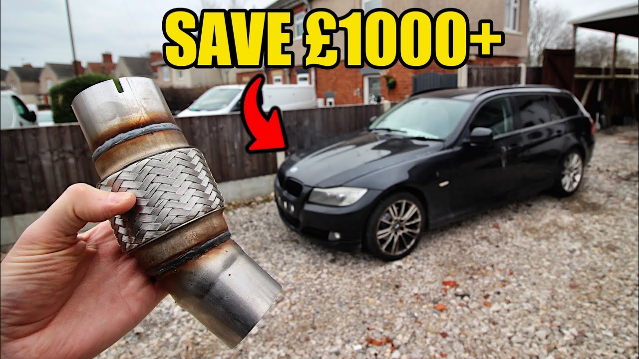 BMW DOWNPIPE FLEXI EXHAUST REPAIR EASY FIX *NO WELDING*