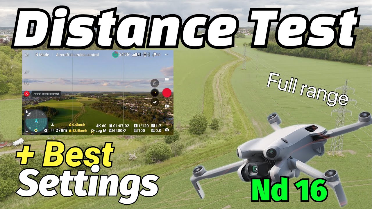DJI Mini 4 Pro Distance Test + Best Camera Settings (ND16 Filter) |  Screen Recording