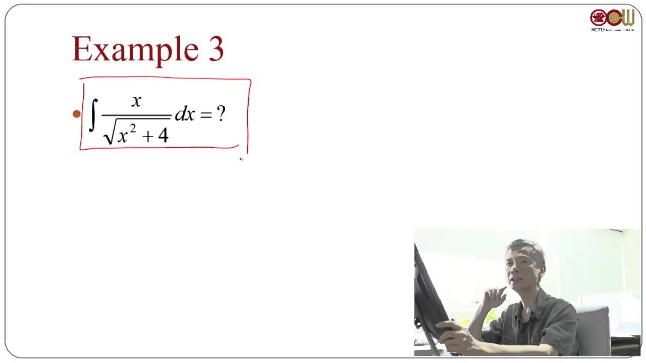 Lec34 微積分(一)-103學年度 7.3 Trigonometric Substitution