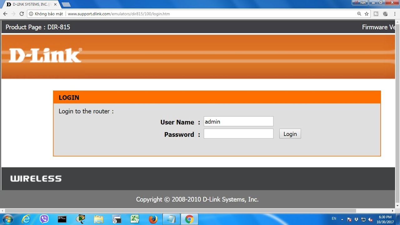 D'LINK: 192.168.0.1 (http://dlinkrouter.local./)