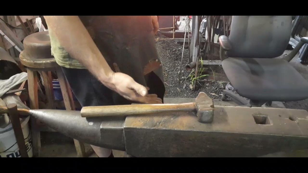 Forge welding a fork