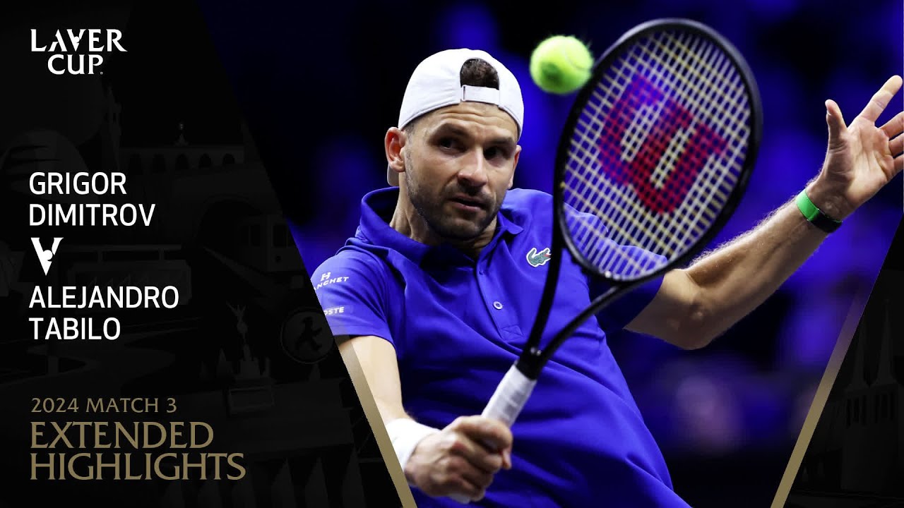 Grigor Dimitrov v Alejandro Tabilo Extended Highlights | Laver Cup 2024 Match 3