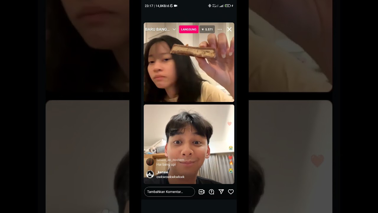 Luthfi halimawan & Stephanie Floriska live ig