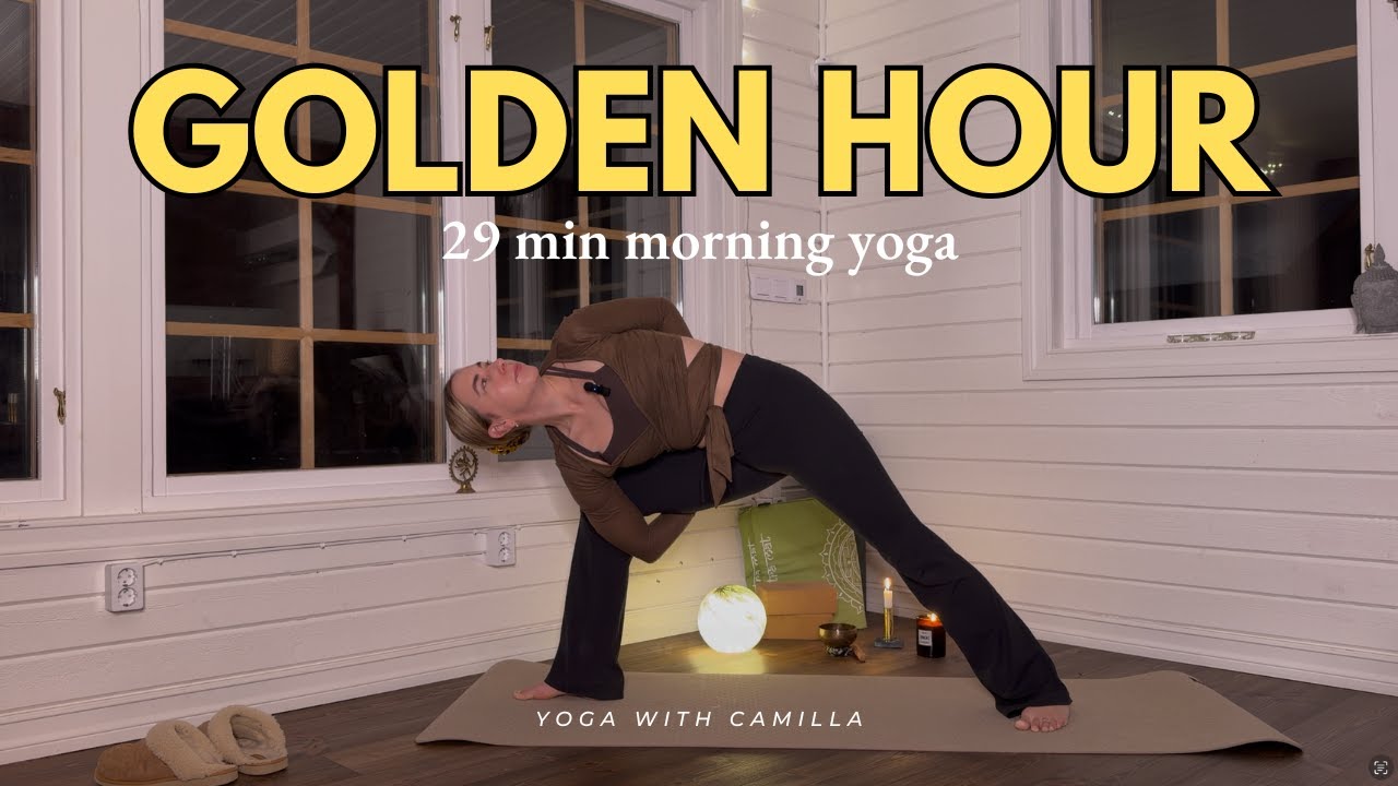 Golden Hour #32 - morning yoga to feel awake (29 min) 🌄