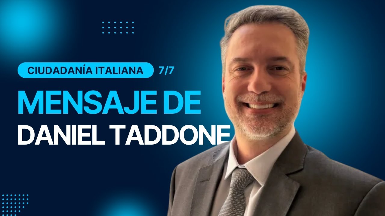 La Visión de Daniel Taddone y su MENSAJE A LA COMUNIDAD y a los Parlamentarios [VALE CADA SEGUNDO]